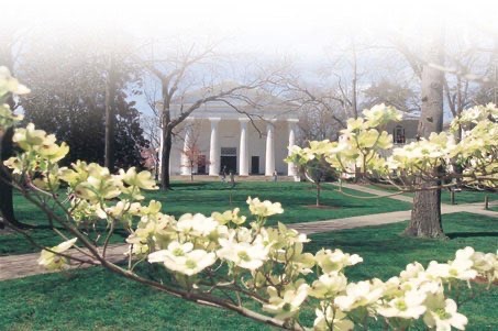 Flowers in front of UGA Chapel