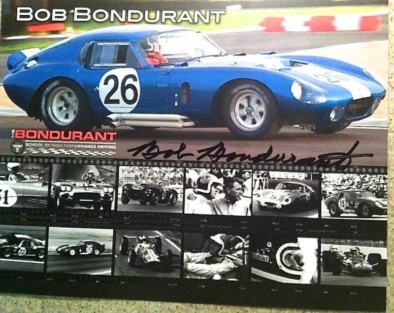 Signed Poster Sent By Bob & Pat Bondurant