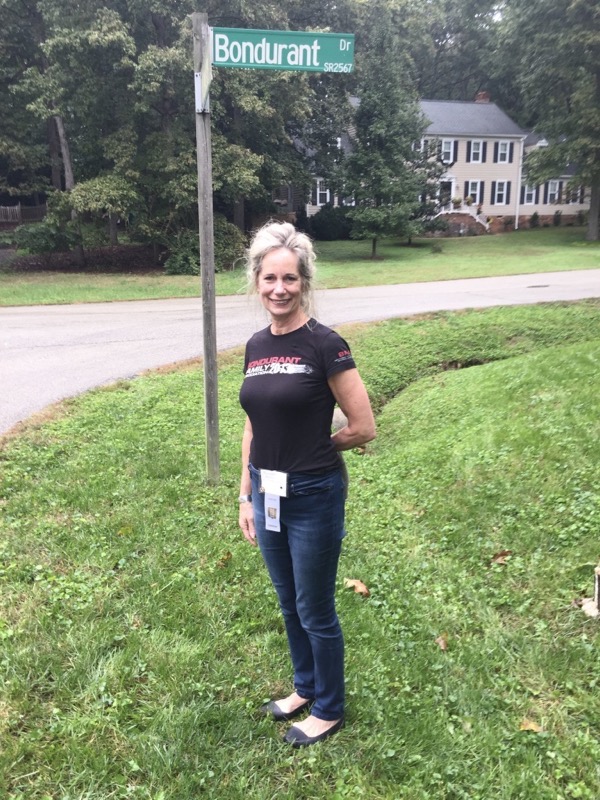 Marcelle Bondurant by Bondurant Drive Sign