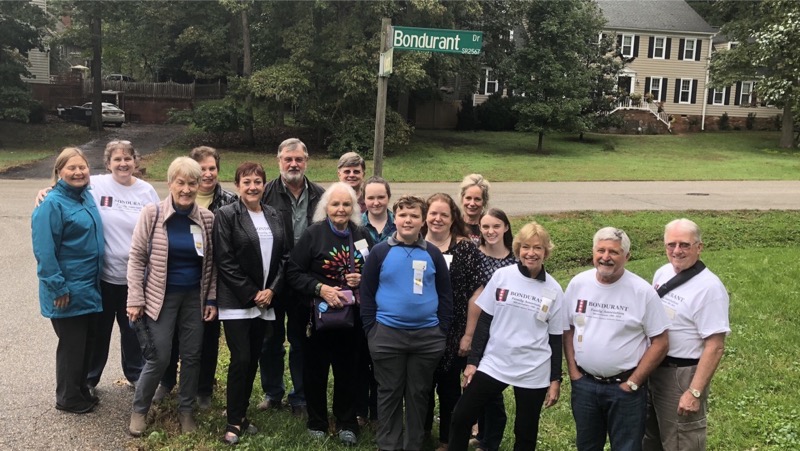 Group Photo by Bondurant Drive Sign