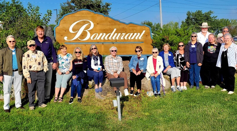 Group Photo at Bondurant City Sign