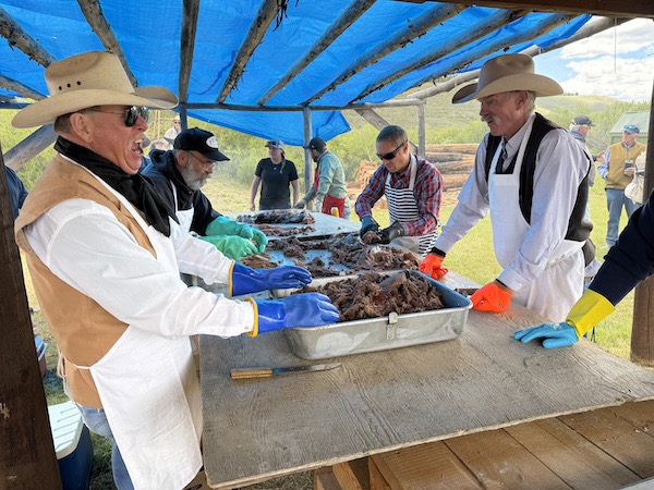 Serving BBQ Beef