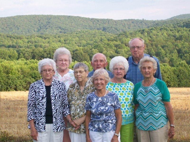 Grandchildren of Granville Thomas Bondurant from Snow Creek, VA
Violet Bondurant Hundley(Howard), Lola Mae Jamison Potter(Era), Daphne Byrd Sledd(Mary), Granville Thomas Bondurant(Jack), Sylvia Bondurant Cleary(Eddie Thomas), Betty Ann Bondurant Campbell (Howard), Bobby Joe Bondurant Mitchell (Jack), Betty Lou Bondurant Mitchell (Jack)